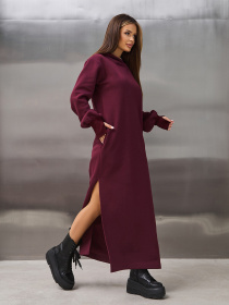Платье макси ISSA Plus модель 14899_темно_бордовый Фото