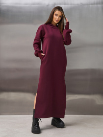 Платье макси ISSA Plus модель 14899_темно_бордовый Фото