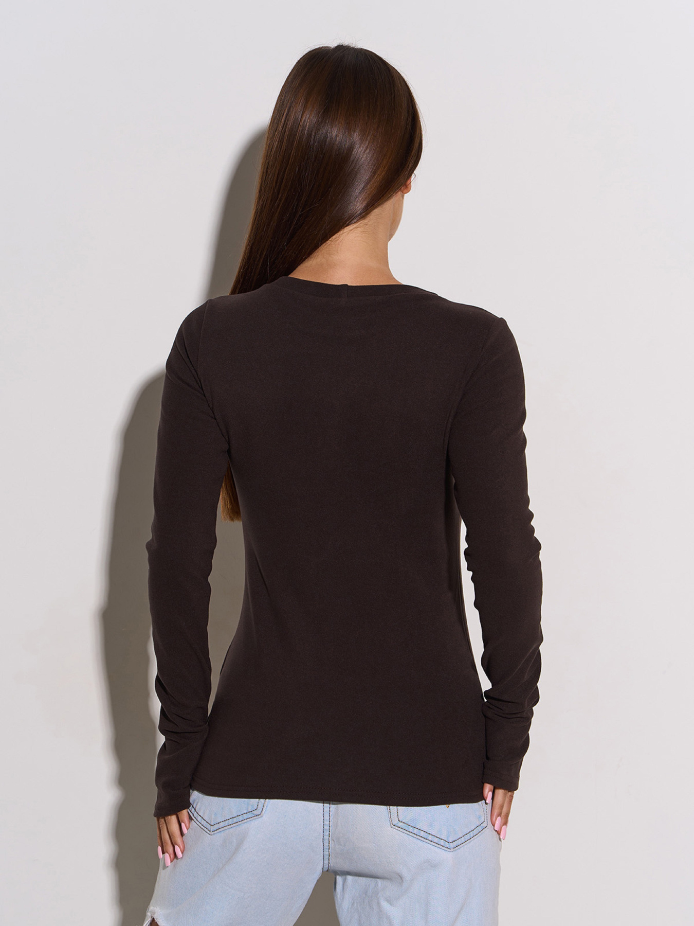 Лонгслів ISSA Plus модель 14941_темно_коричневый Фото