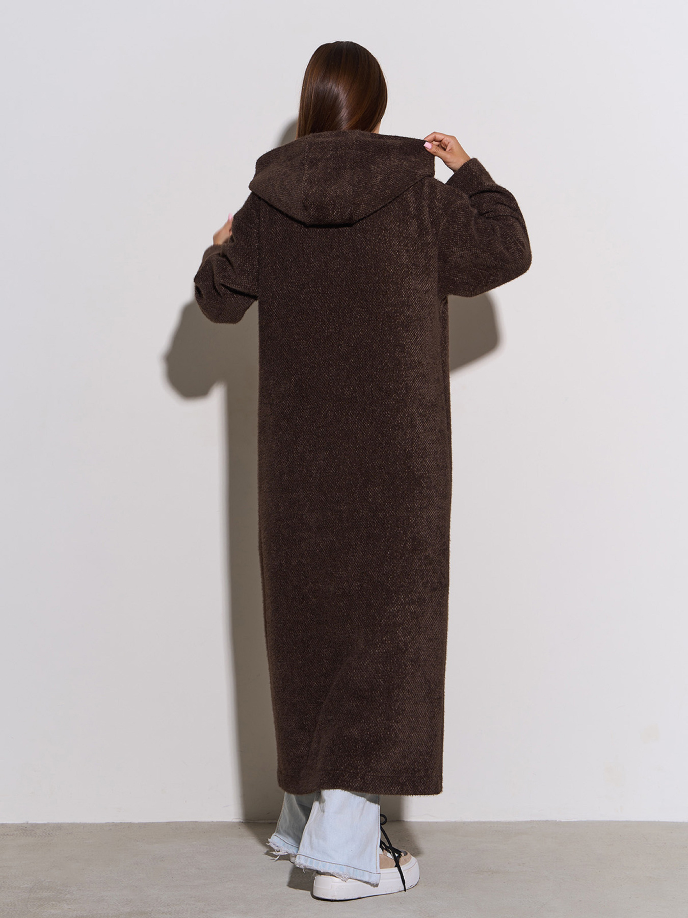 Кардиган ISSA Plus модель 15301_темно-коричневый Фото