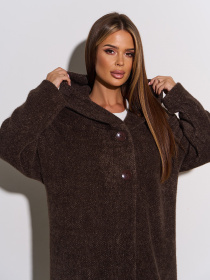 Кардиган ISSA Plus модель 15301_темно-коричневый Фото