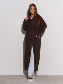 Кардиган ISSA Plus модель 15301_темно-коричневый Фото