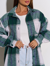 Рубашка ISSA Plus модель 15302_зеленый Фото