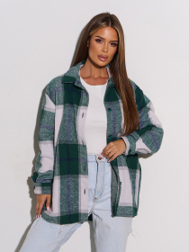 Рубашка повседневная ISSA Plus модель 15302_зеленый Фото