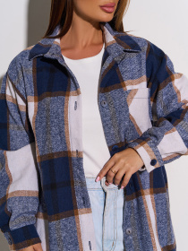 Рубашка ISSA Plus модель 15302_синий Фото