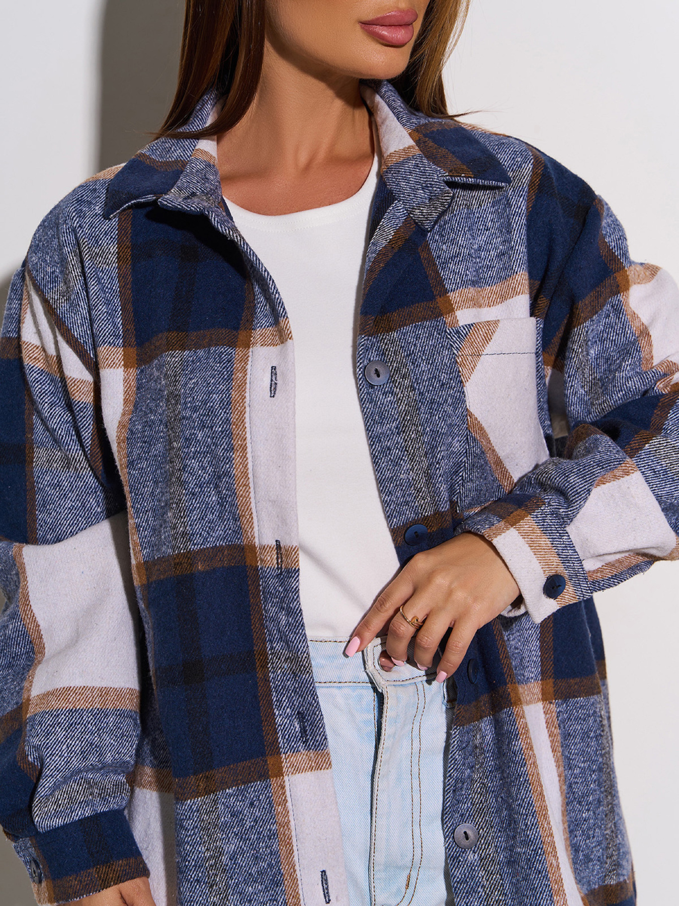 Рубашка повседневная ISSA Plus модель 15302_синий Фото