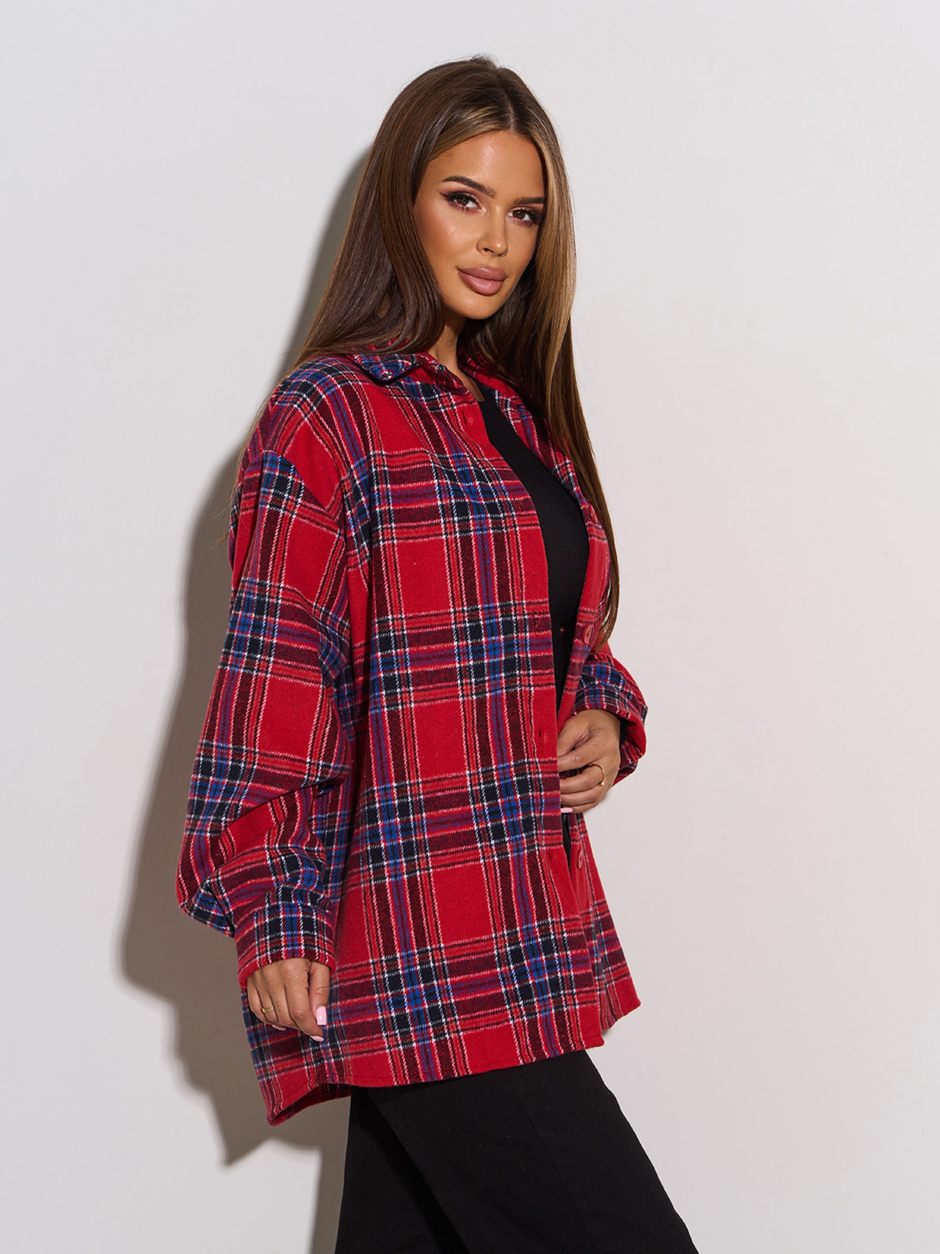 Рубашка повседневная ISSA Plus модель 15304_красный Фото