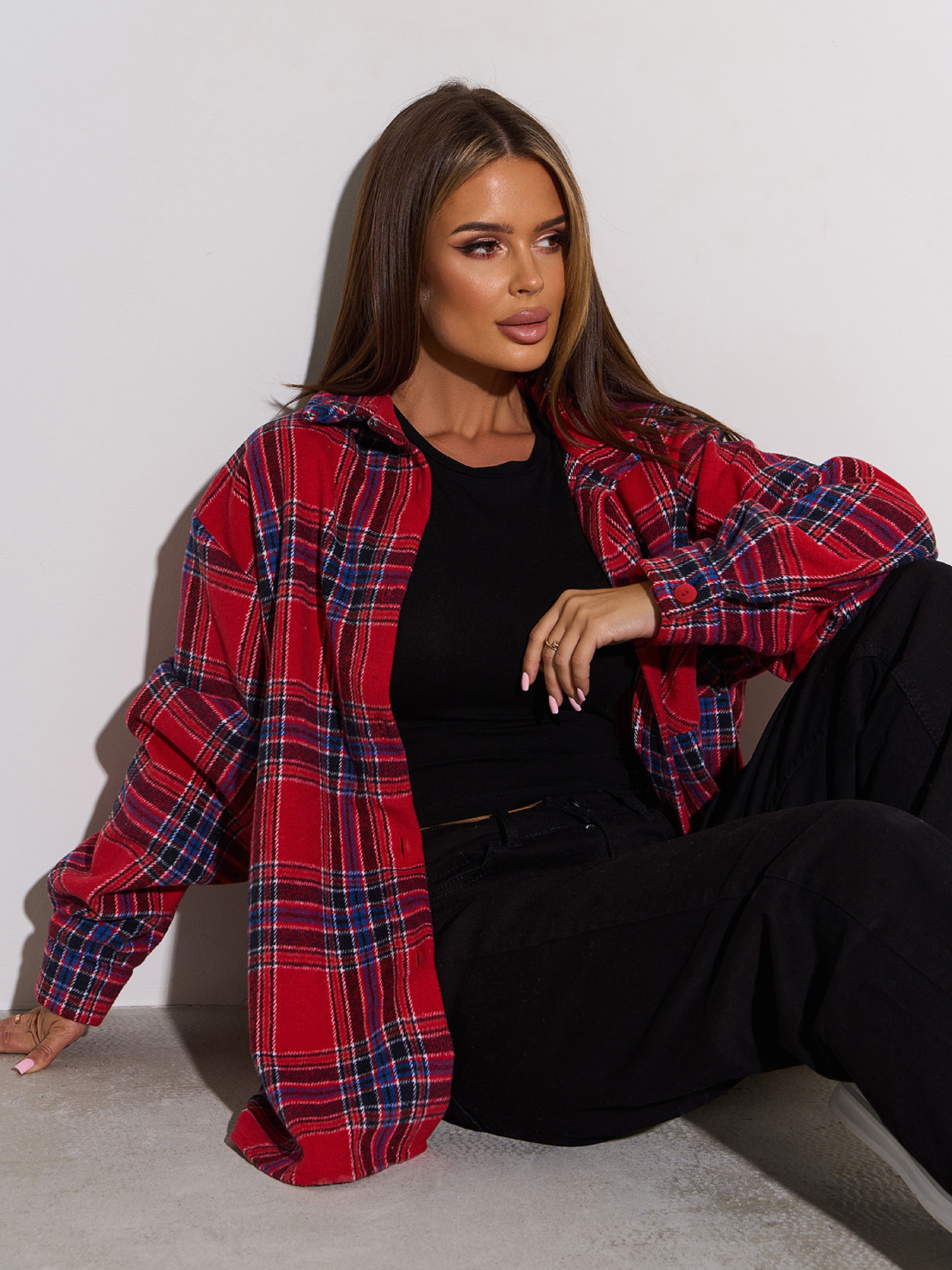 Рубашка повседневная ISSA Plus модель 15304_красный Фото