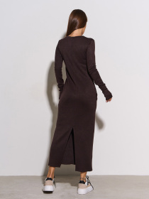Сукня максі ISSA Plus модель 15306_темно_коричневый Фото