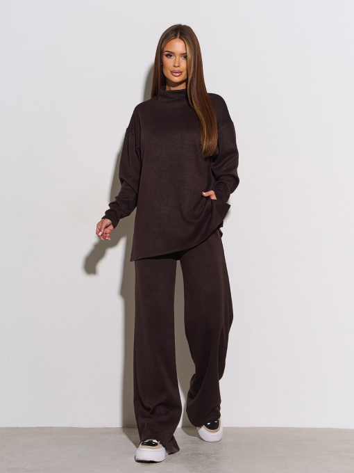 Костюм ISSA Plus модель 15309_темно_коричневый Фото