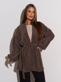 Кардиган ISSA Plus модель SA-662_коричневый Фото