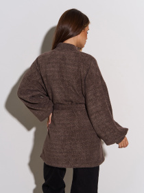 Кардиган ISSA Plus модель SA-662_коричневый Кардиган ISSA Plus модель SA-662_коричневый Фото