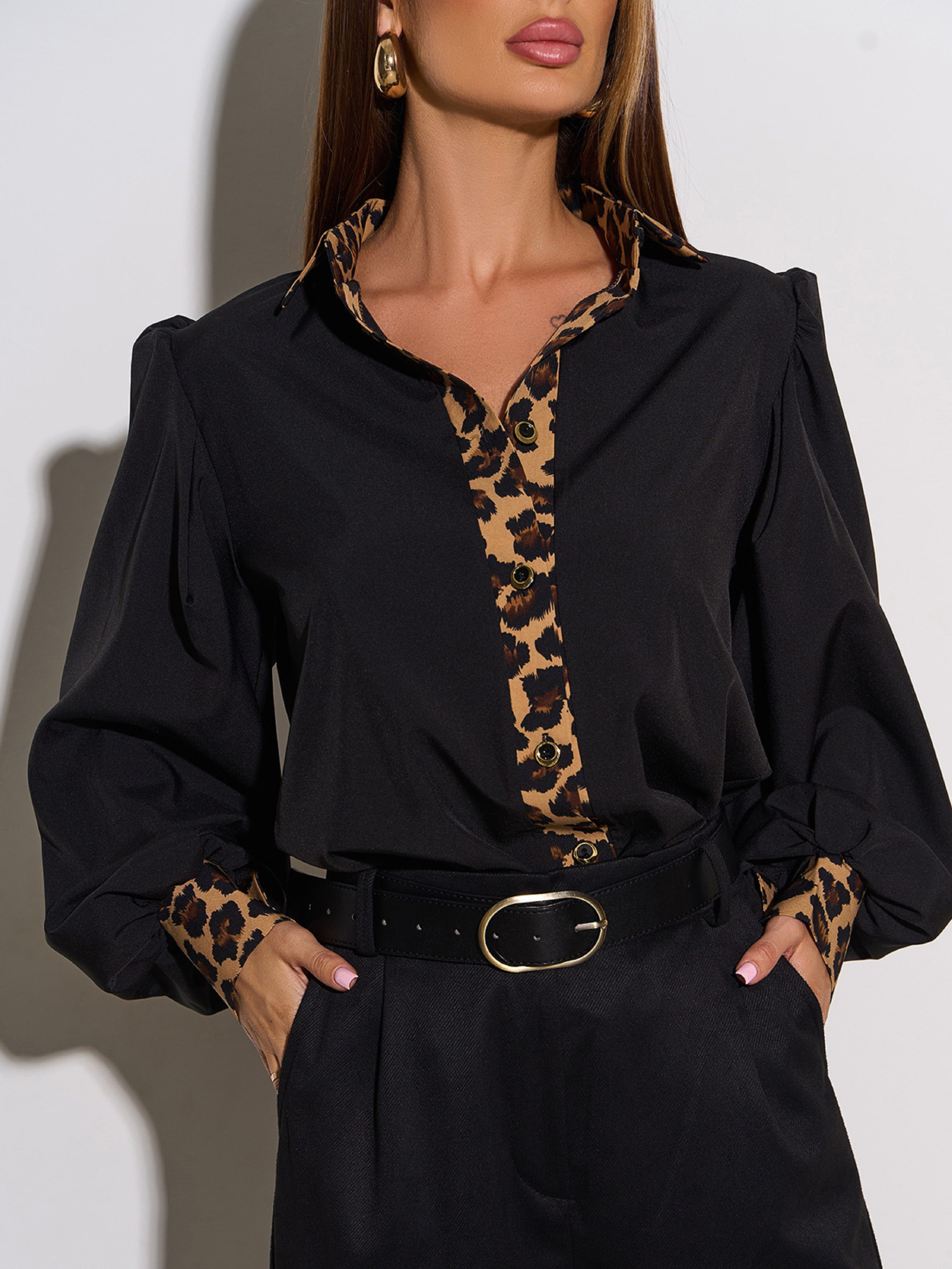 Рубашка ISSA Plus SA-664 модель SA-664_черный Фото