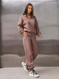 Спортивный костюм ISSA Plus модель SA-668_бежевый Фото