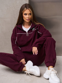 Спортивный костюм ISSA Plus модель SA-668_бордовый Фото