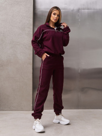 Спортивний костюм ISSA Plus модель SA-668_бордовый Фото