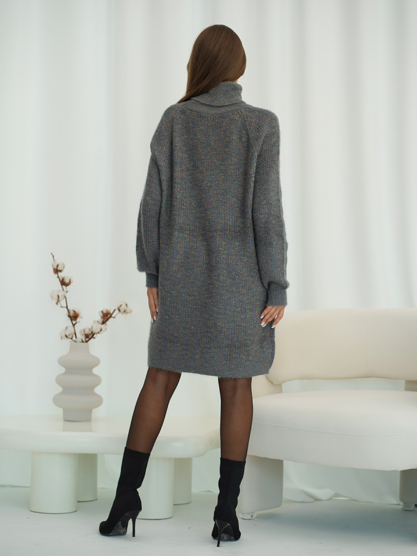 Платье мини ISSA Plus модель WN19-98_темно_серый Фото