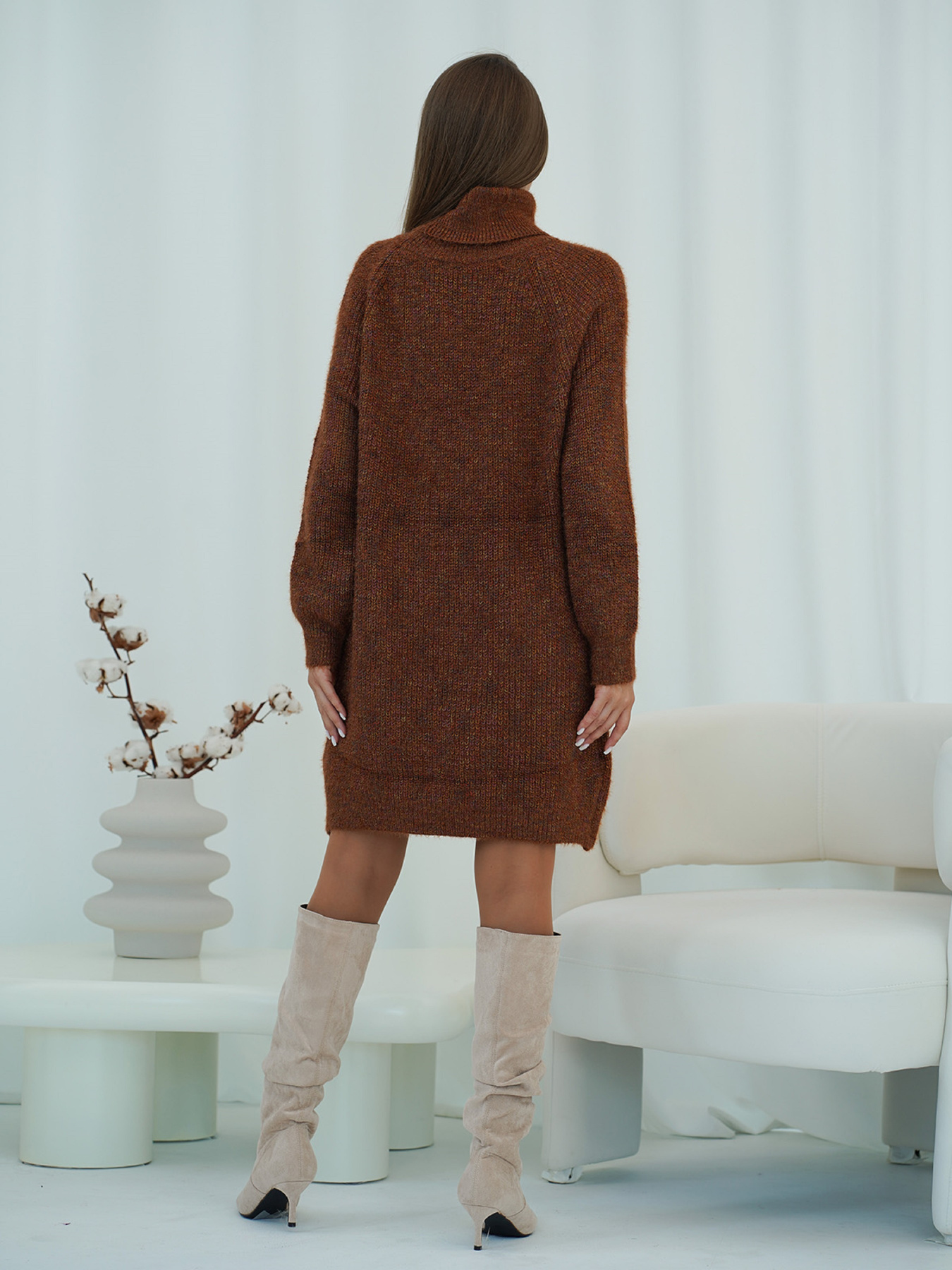 Сукня міні ISSA Plus модель WN19-98_коричневый Фото