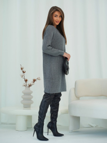 Туника ISSA Plus модель WN19-97_темно_серый Туника ISSA Plus модель WN19-97_темно_серый Фото