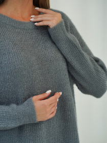 Туника ISSA Plus модель WN19-97_темно_серый Туника ISSA Plus модель WN19-97_темно_серый Фото