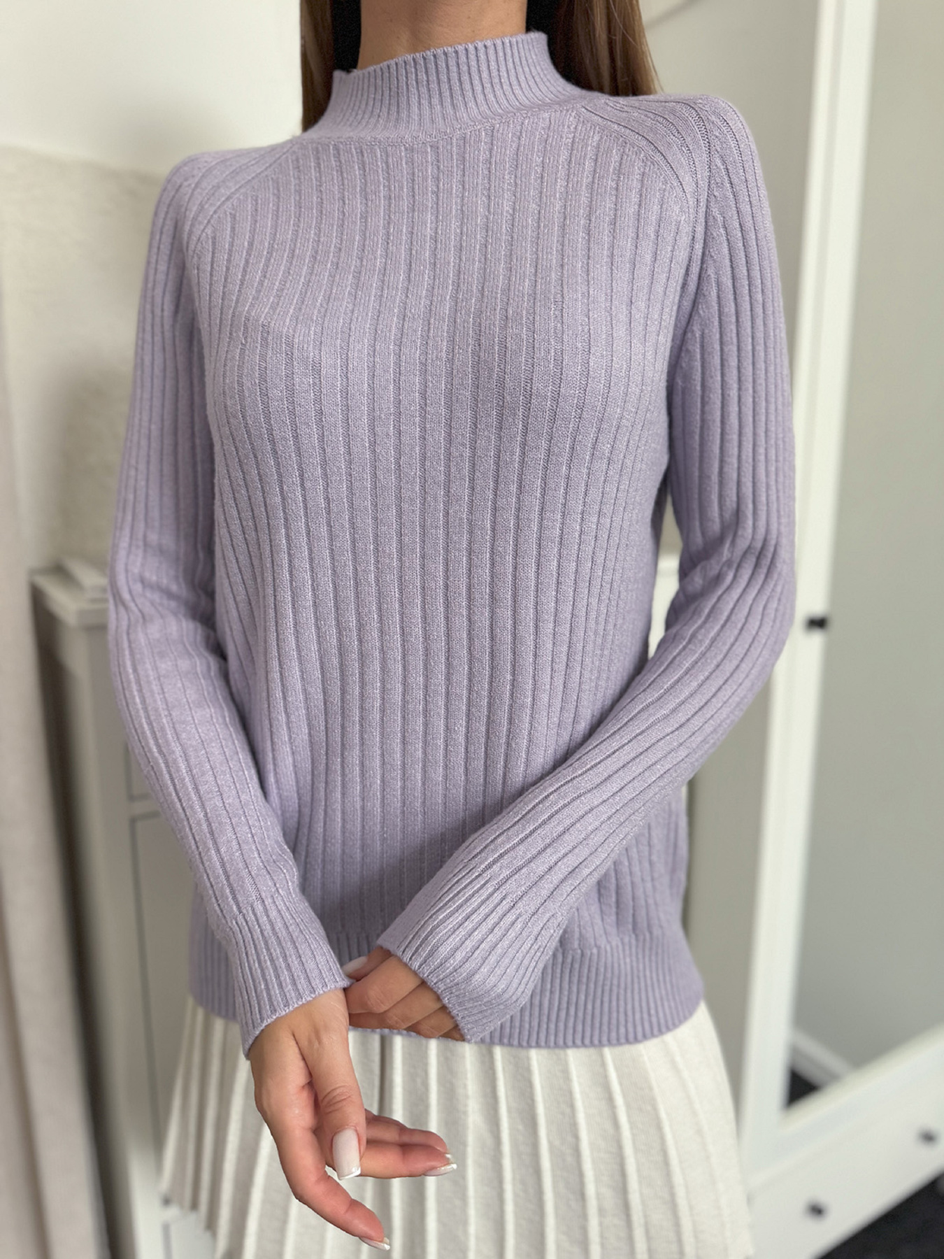 Водолазка ISSA Plus модель WN20-582_светло_сиреневый Фото