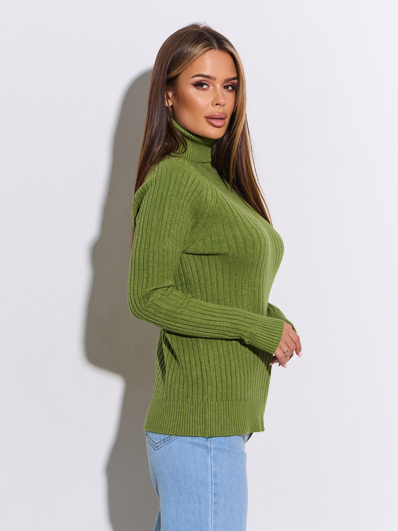 Водолазка ISSA Plus модель WN20-582_зеленый Фото