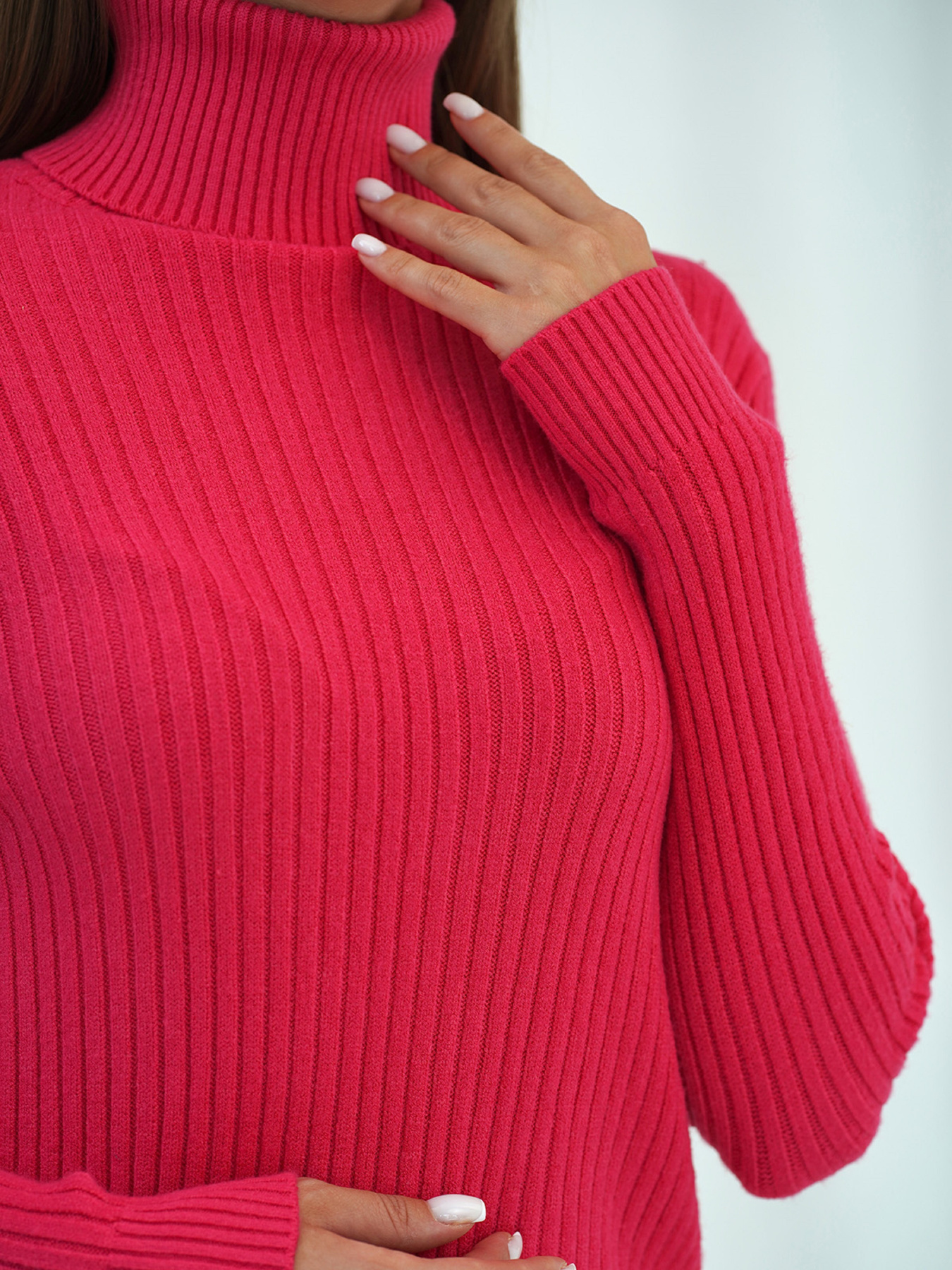 Водолазка ISSA Plus модель WN20-575_малиновый Фото