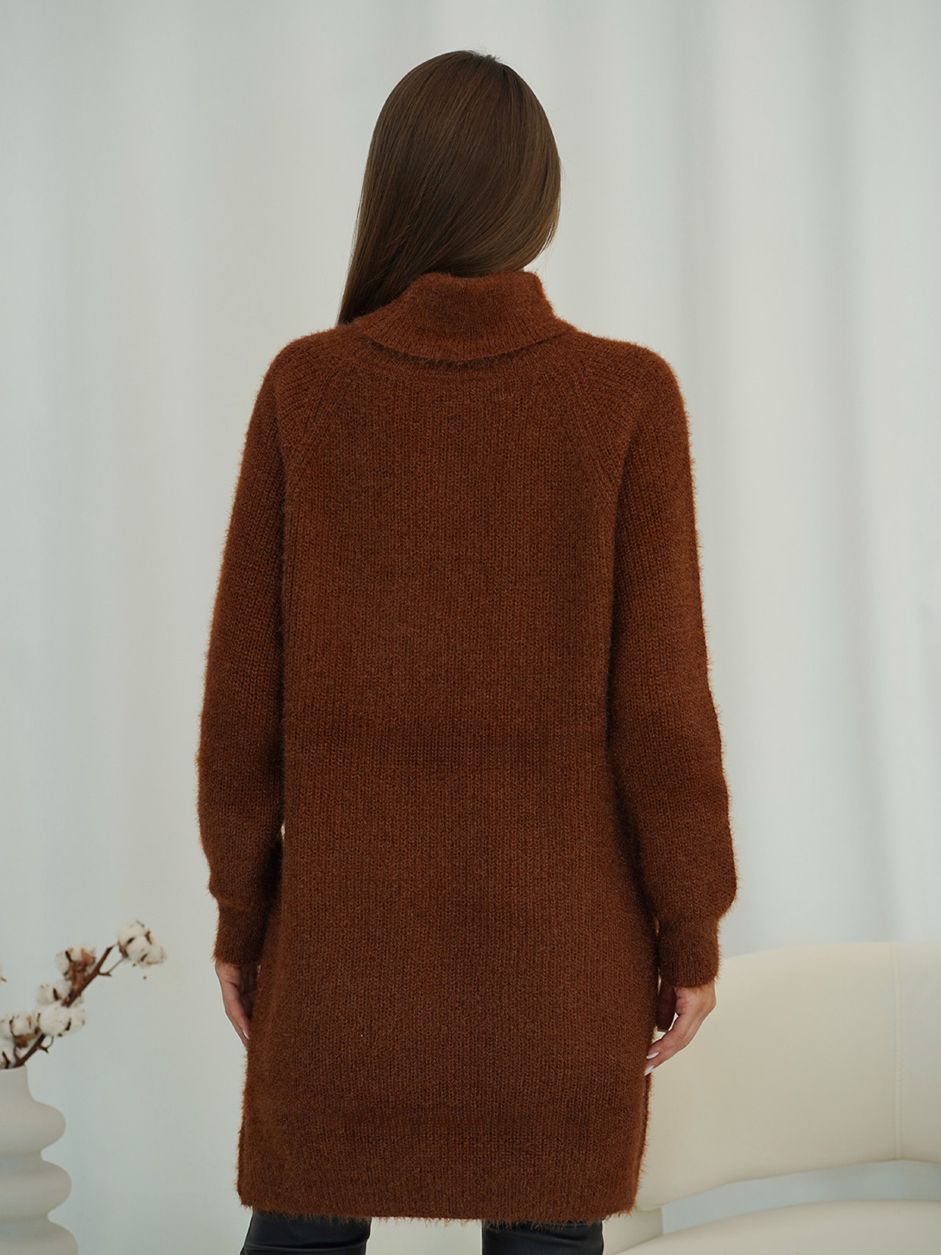 Туника ISSA Plus модель WN19-110_коричневый Фото