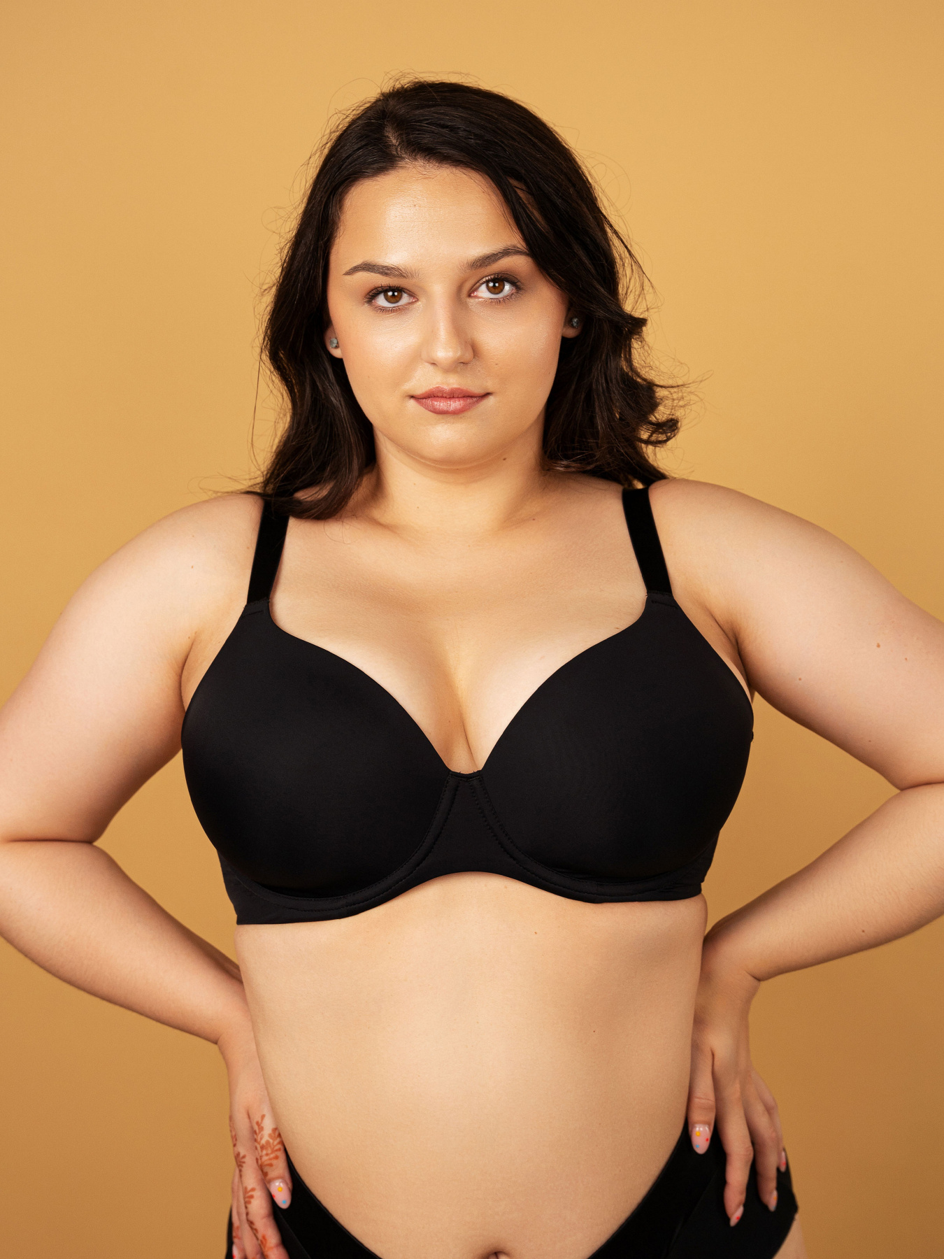 Бюстгальтер Brabrabra Кольоровий комфорт модель SLZ24201038_black Фото