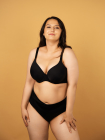 Бюстгальтер Brabrabra Кольоровий комфорт модель SLZ24201038_black Фото