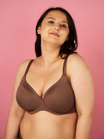 Бюстгальтер Brabrabra Кольоровий комфорт модель SLZ24201238_dark-brown Фото