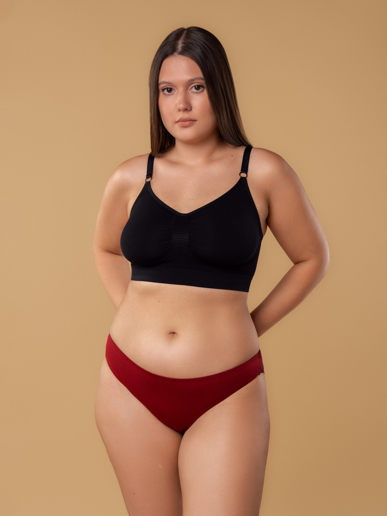 Набор трусов Brabrabra Бейсіки модель BAN26902001_3_black.powder-rose.burgundy Фото