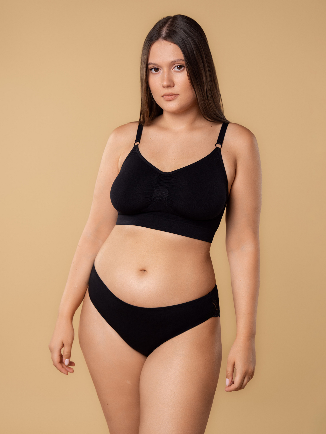 Набор трусов Brabrabra Бейсіки модель BAN26902001_3_black.powder-rose.burgundy Фото