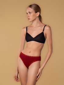 Набор трусов Brabrabra Бейсіки модель BAN26902002_3_black.powder-rose.burgundy Фото
