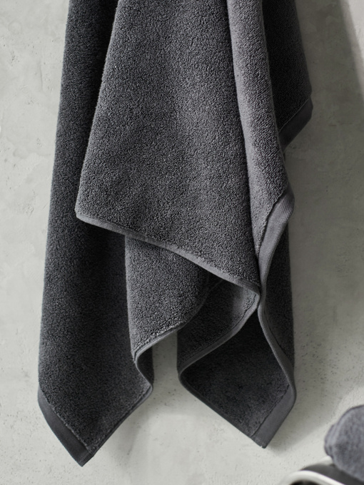 Полотенце из натурального хлопка "Нежность" темно-серое MBM HOME модель BT-11 ANTHRACITE Фото