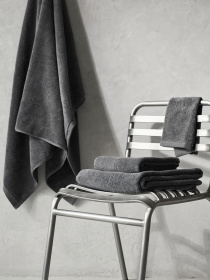 Полотенце из натурального хлопка "Нежность" темно-серое MBM HOME модель BT-11 ANTHRACITE Фото