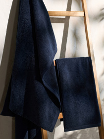 Полотенце из натурального хлопка "Нежность" темно-синее MBM HOME модель BT-11 DARK BLUE Фото