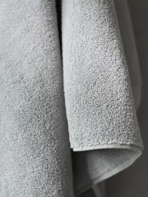 Полотенце из натурального хлопка "Нежность" светло-серое MBM HOME модель BT-11 GRAY/BLUE Фото