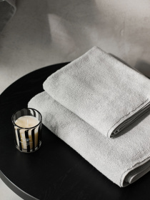 Полотенце из натурального хлопка "Нежность" светло-серое MBM HOME модель BT-11 GRAY/BLUE Фото