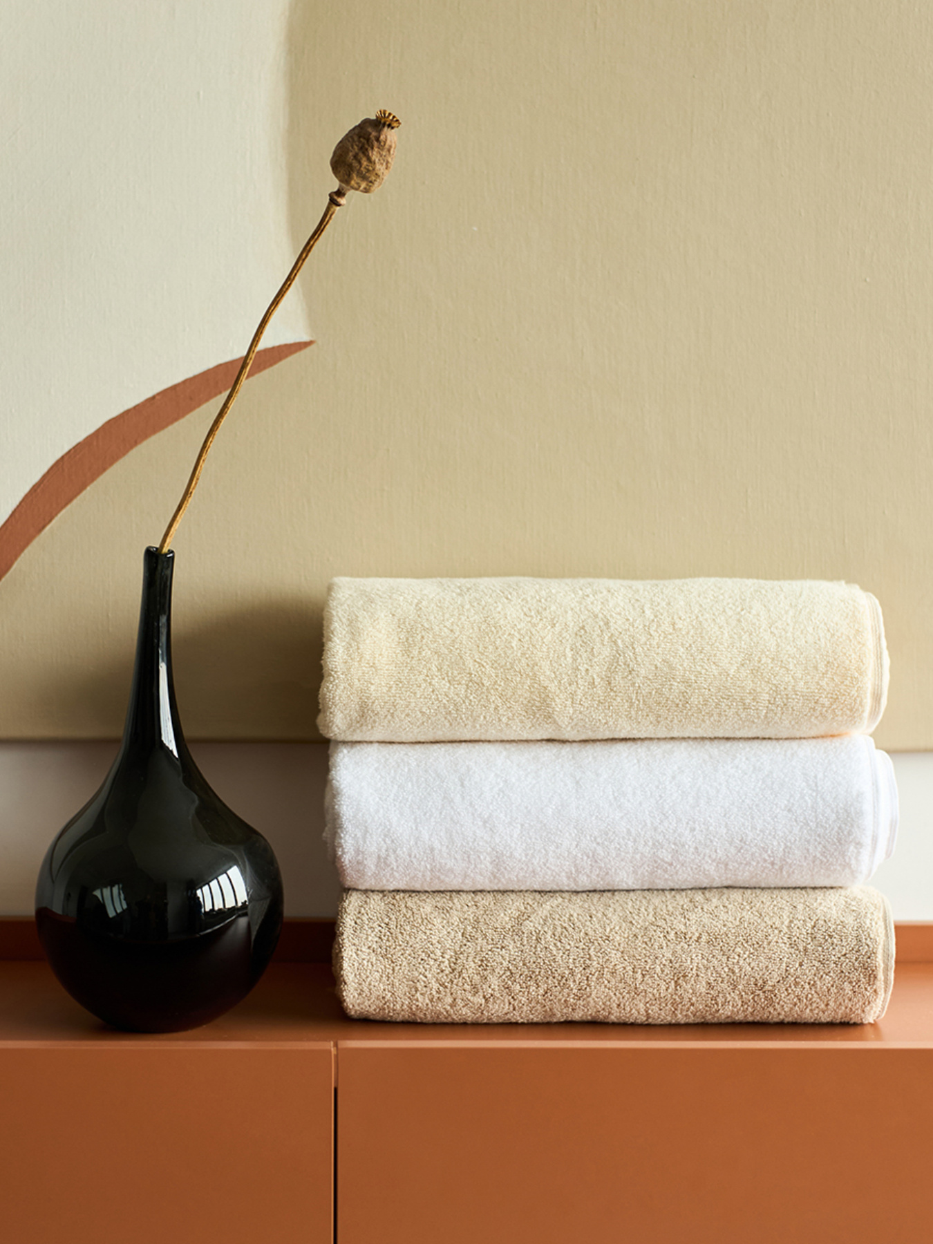 Полотенце из натурального хлопка "Нежность" айвори MBM MY HOME модель BT-11 IVORY Фото