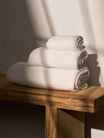 Полотенце из натурального хлопка "Нежность" белое MBM HOME модель BT-11 WHITE Фото