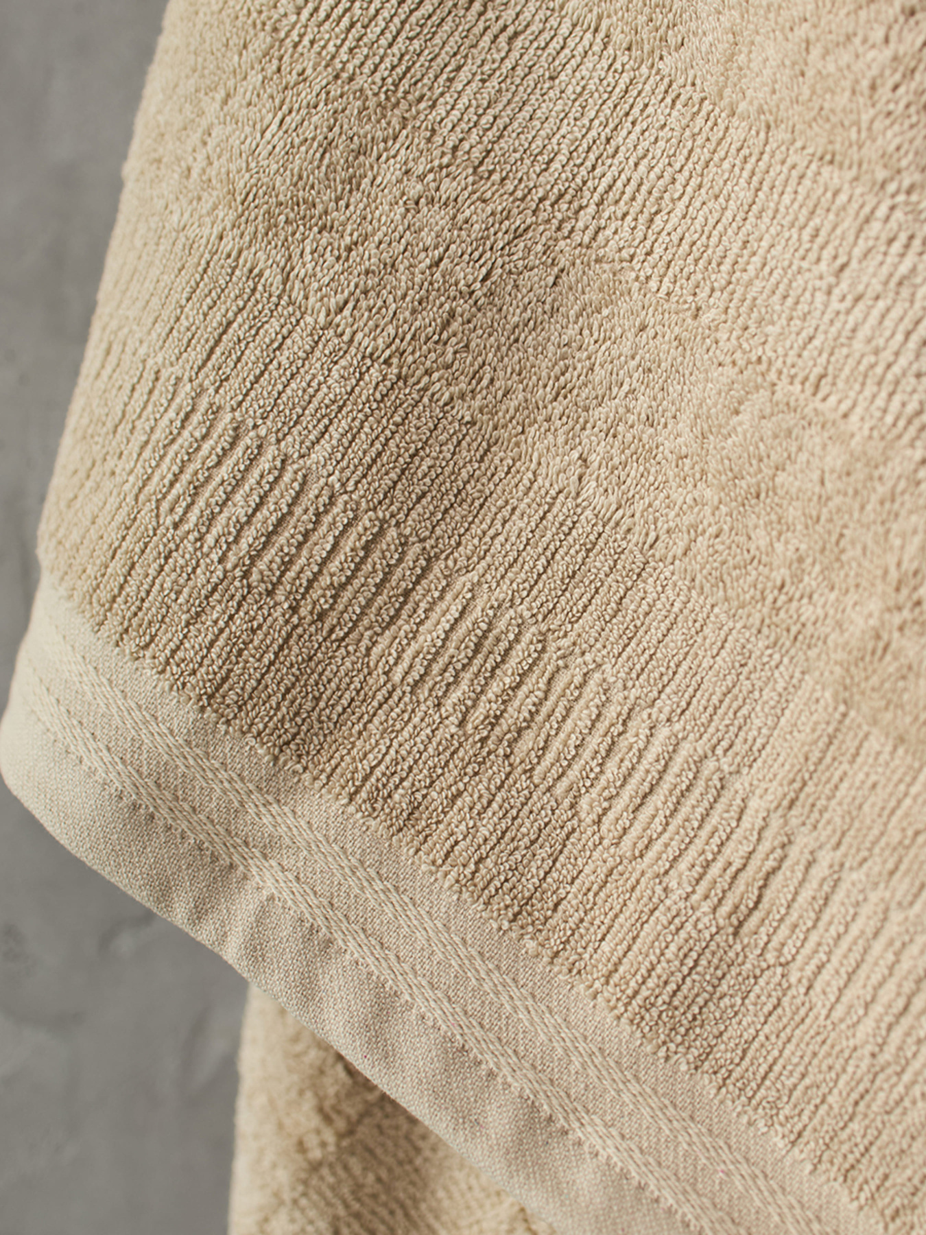 Полотенце из натурального хлопка "Вдохновение" бежевое MBM MY HOME модель BT-12 BEIGE Фото