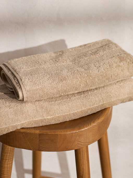 Полотенце из натурального хлопка "Вдохновение" бежевое MBM MY HOME модель BT-12 BEIGE Фото