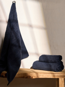 Полотенце из натурального хлопка "Вдохновение" темно-синее MBM MY HOME модель BT-12 DARK BLUE Фото