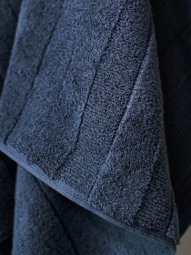 Полотенце из натурального хлопка "Вдохновение" темно-синее MBM HOME модель BT-12 DARK BLUE Фото