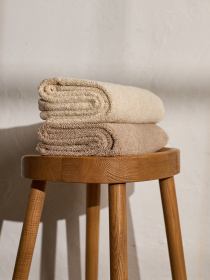 Полотенце из натурального хлопка "Прикосновение" бежевое MBM MY HOME модель BT-13 BEIGE Фото