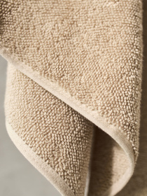 Полотенце из натурального хлопка "Прикосновение" бежевое MBM MY HOME модель BT-13 BEIGE Фото