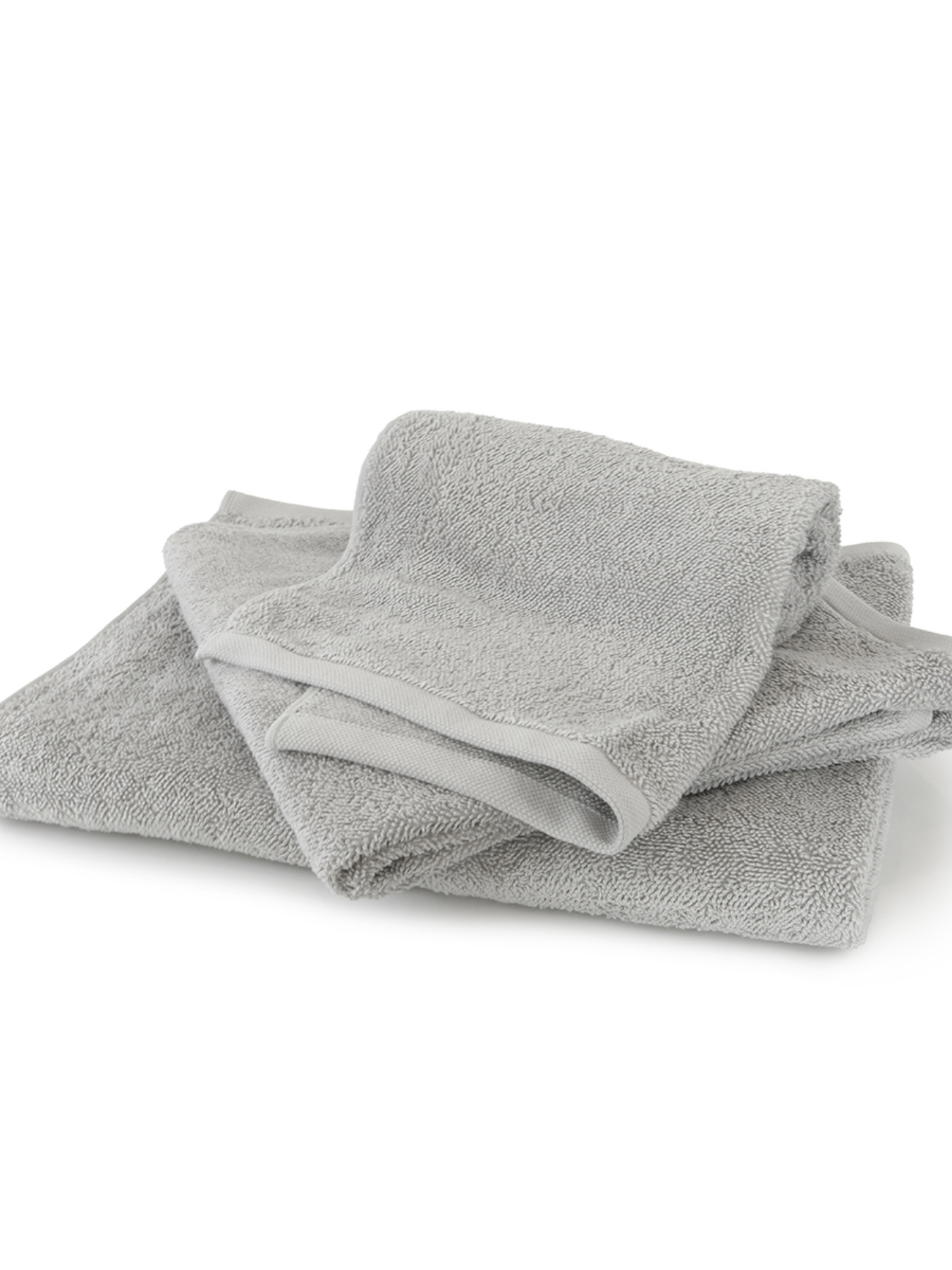 Полотенце из натурального хлопка "Прикосновение" светло-серое MBM MY HOME модель BT-13 GRAY/BLUE Фото