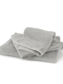 Полотенце из натурального хлопка "Прикосновение" светло-серое MBM MY HOME модель BT-13 GRAY/BLUE Фото