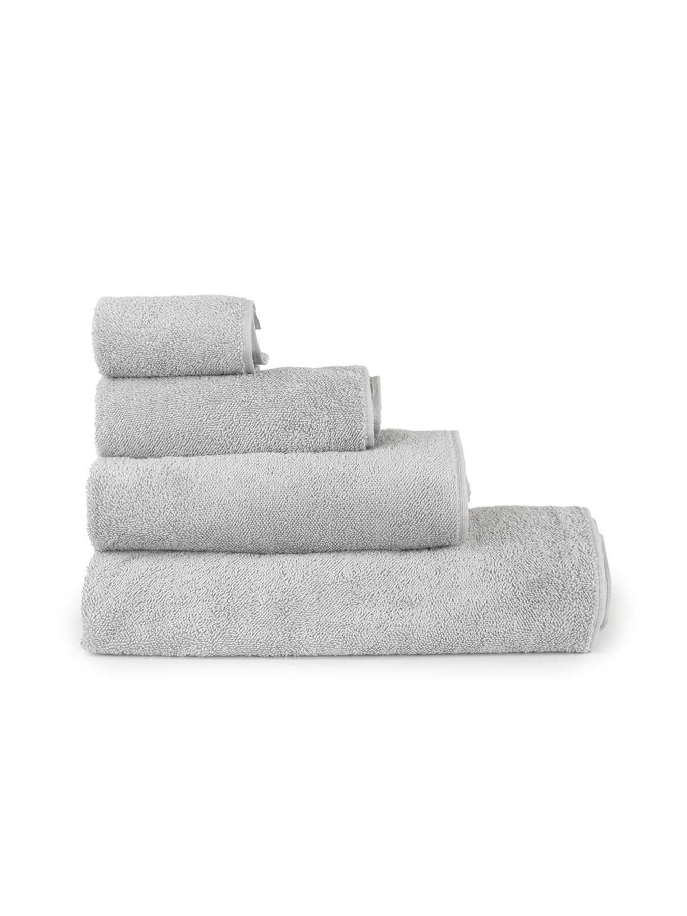 Полотенце из натурального хлопка "Прикосновение" светло-серое MBM HOME модель BT-13 GRAY/BLUE Фото